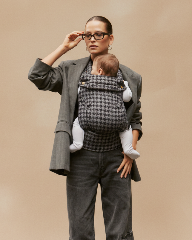 Atelier Carrier in Noir Houndstooth