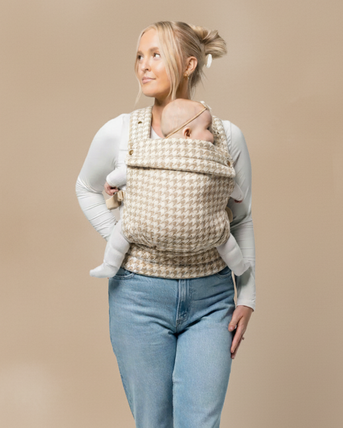 Atelier Carrier in Oat Houndstooth